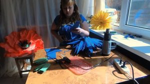 DIY Ростовые цветы. Красивый василек из фоамирана. Beautiful cornflower of foamiran