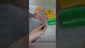 МК по вязанию мочалки для кухни "патиссон".