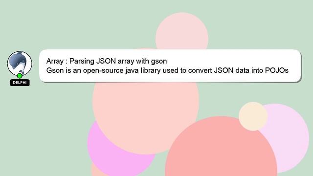 Array : Parsing JSON array with gson