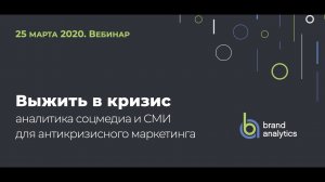 Выжить в кризис. Вебинар Brand Analytics