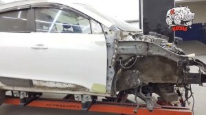 Кузовной ремонт и покраска Hyundai IX35, в АТЦ КОУШ, после фронтального удара.