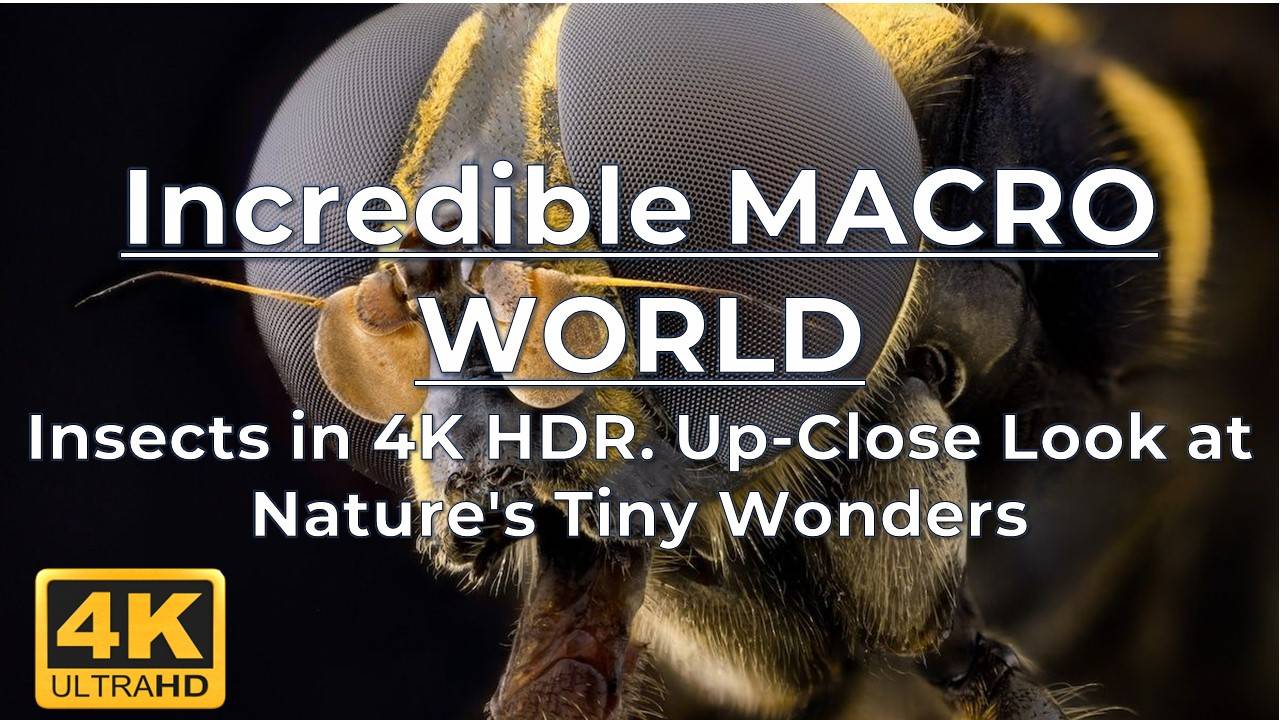 Incredible MACRO WORLD - Insects in 4K HDR - Up-Close Look at Nature's Tiny Wonders