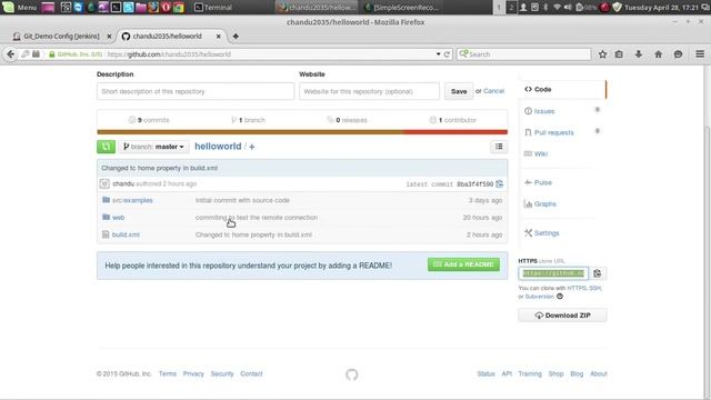 Jenkins Tutorial - Part 03: Git Integration & Configuring jobs using Git смотреть онлайн