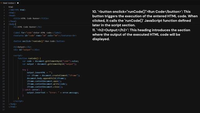 HTML Code Runner || Abhi techpad