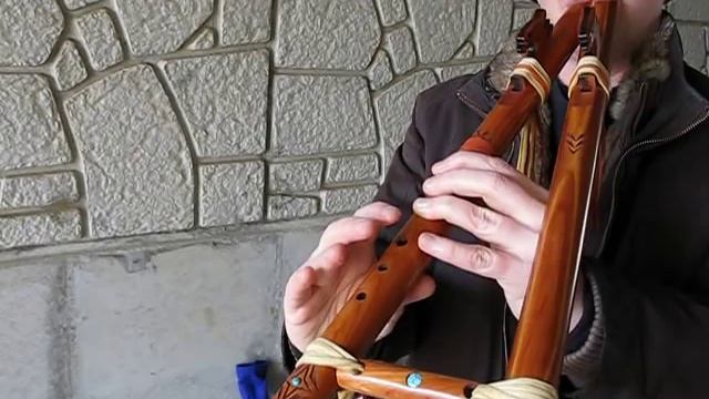 Native American-style Drone Flute: Double Golden Eagle F# Tunnel Improvisation 2/2 смотреть онлайн