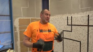 ? Укладка мозаики в ванной,Урок от опытного плиточника , Jūrmalas Rezidence , #45 Латвия