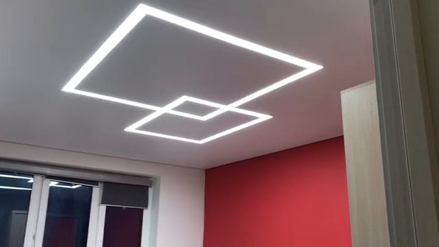 Натяжной потолок со световыми линиями смотреть онлайн