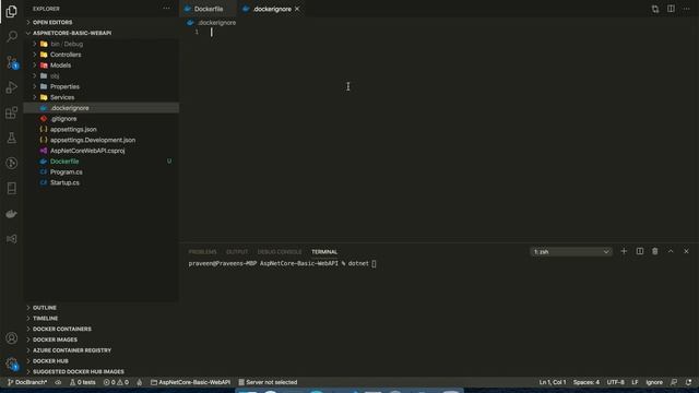 Dockerize ASPNET Core 3.1 WebAPI Application :: Visual Studio Code : Docker :: Docker Compose