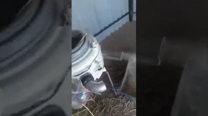 Отец попросил сделать измельчитель для сена, я сделал, из стиральной машины!