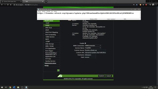 DynamicDNS - Router configuration