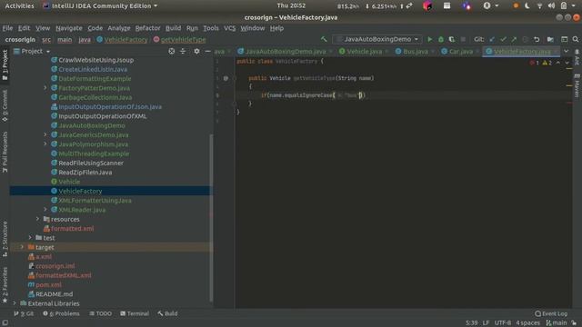 Factory design pattern in java with code
