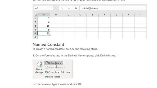 NAMED RANGE @ EXCEL смотреть онлайн
