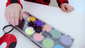 Настя стала ЛЕДИБАГ Детский макияж Kids Makeup Ladybug