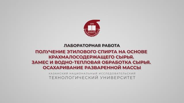 Салина А.А. Получение этилового спирта на основе крахмалосодержащего сырья. Замес и водно-тепловая