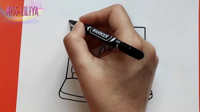 Как нарисовать камин Новогодний рисунок Рождество How to draw a Christmas fireplace
