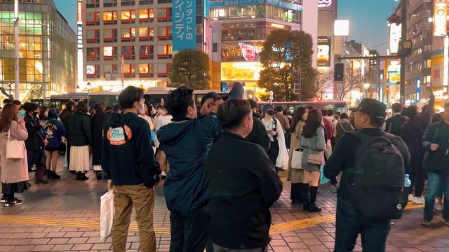 4k hdr japan | Night Walk in Shibuya Tokyo japan | Relaxing Natural City ambience смотреть онлайн