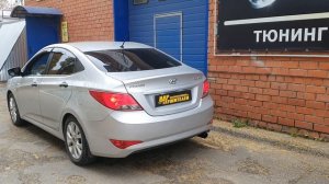 Hyundai Solaris 1,6 звук с прямотоком.