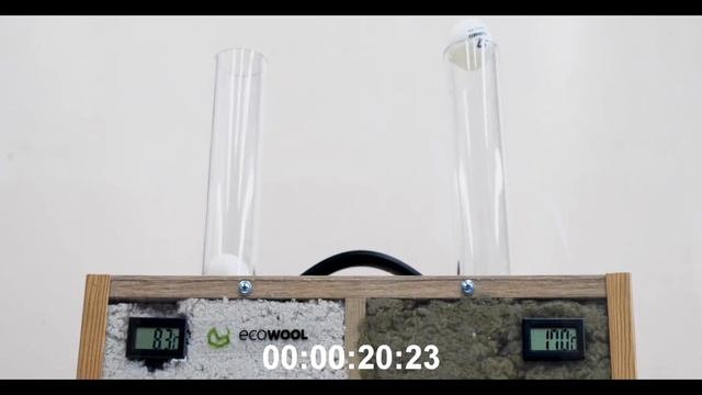 Тест на продуваемость эковата Ecowool и минеральная вата смотреть онлайн