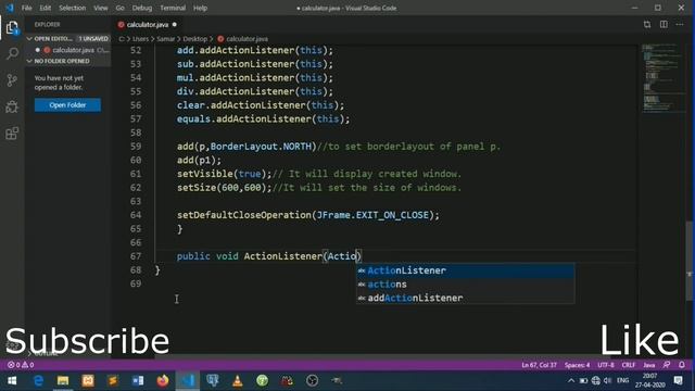 How to Create Simple GUI Calculator using java in 13 mins-Learning Bazaar | Java Swing