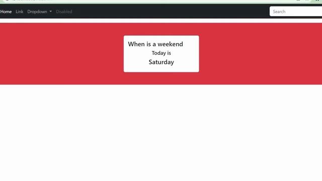 Create a weekday project with javascript and bootstrap | JavaScript project #webdevelopment #youtub