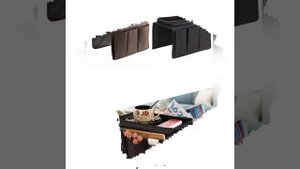 Коричневый органайзер на подлокотник для дивана