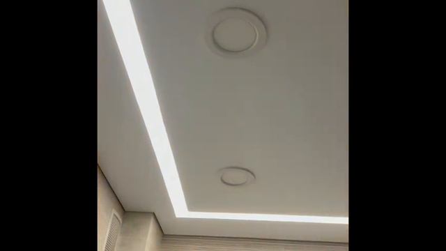 Матовый натяжной потолок со скрытой световой линией смотреть онлайн