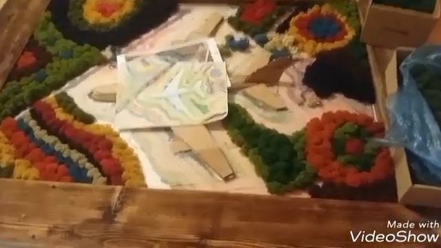 Тренд дизайна. Новый вид искусства. Картина из мха.