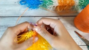 Как вязать мочалки крючком? Вяжу мочалки с вытянутыми петлями. Как связать мочалку легко и экономно