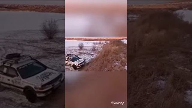 Toyota Carib. Уклон 45 градусов.