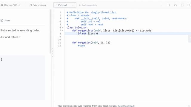 Merge K Sorted Lists - Leetcode 23 - Python