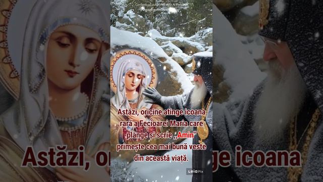 Astăzi, oricine atinge icoana rară a Fecioarei Maria care plânge și scrie ,,Amin''