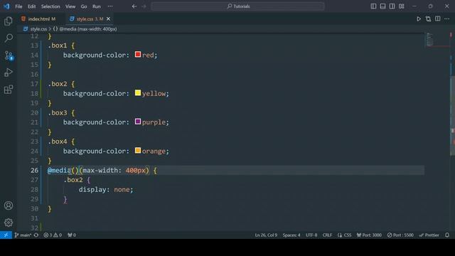 CSS Media Query Explained with Project