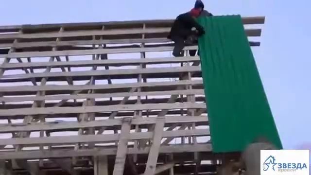 Устройство крыши из профнастила
