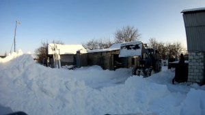 Убираем снег на МТЗ-892 с куном. #СельхозТехника ТВ