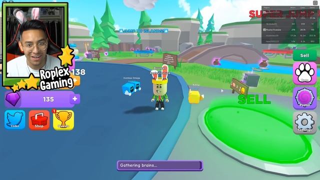 BIGGEST BRAIN IN ROBLOX (Big Brain Simulator) смотреть онлайн