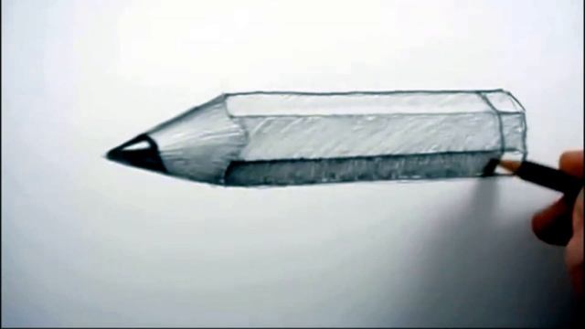 Как нарисовать карандаш 3D. Простой рисунок за 5 минут смотреть онлайн