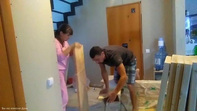 ▶️  ЛЕСТНИЦА СВОИМИ РУКАМИ часть#1  Каркасный дом своими руками