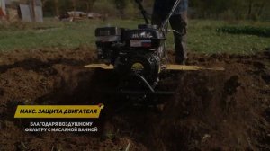 Мотоблок Huter МК-8000РL в работе