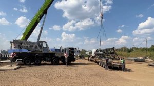 ZOOMLION ZTF600 60 автокран 60 тонн  выгрузка котельной на стройплощадке ООО "СТРОЙМОНТАЖ" ООО "АСС