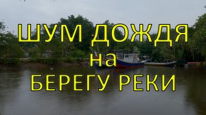 ☔️ Шум дождя на берегу реки для сна ?. Звуки дождя на причале. Звуки природы и летний дождь ☔️