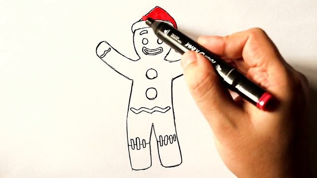 Как нарисовать Пряничного Человечка