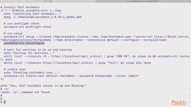 4 Configuring and Deploying Automate Server [Automation Solutions with Chef Automate] смотреть онлайн