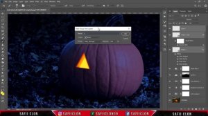 [ Photoshop Manipulation ] How to Carve a Halloween Pumpkin  Face in Photoshop - Editing Tutorial