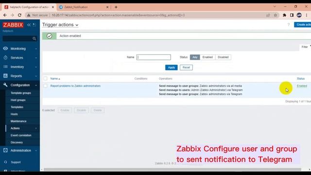 How to configure Zabbix 6.2 to send alert notification to Telegram смотреть онлайн