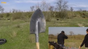 .22 WMR  против лопаты на 50 метрах (FEDERAL и CCI)