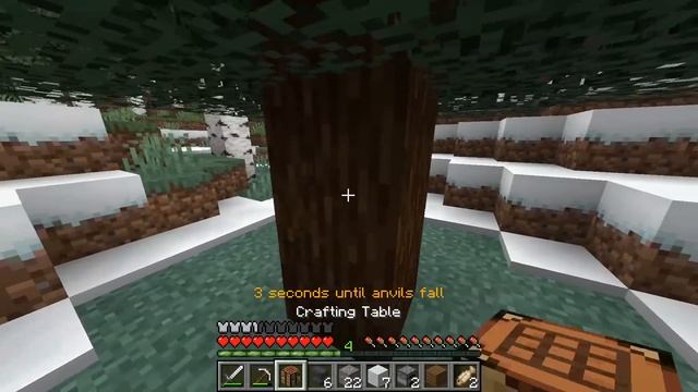 Beating Minecraft But Anvils Fall Every 60 Seconds смотреть онлайн