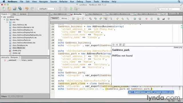 PHP OOP: 24 Object Cloning and Comparison смотреть онлайн