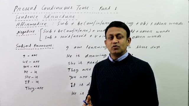 PRESENT CONTINUOUS TENSE सीखें - Part 1 l ASSERTIVE SENTENCE l ENGLISH GRAMMAR смотреть онлайн