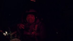 Пригожин после боевого вылета в кабине бомбардировщика Су-24М