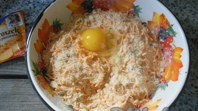Морковное печенье с изюмом